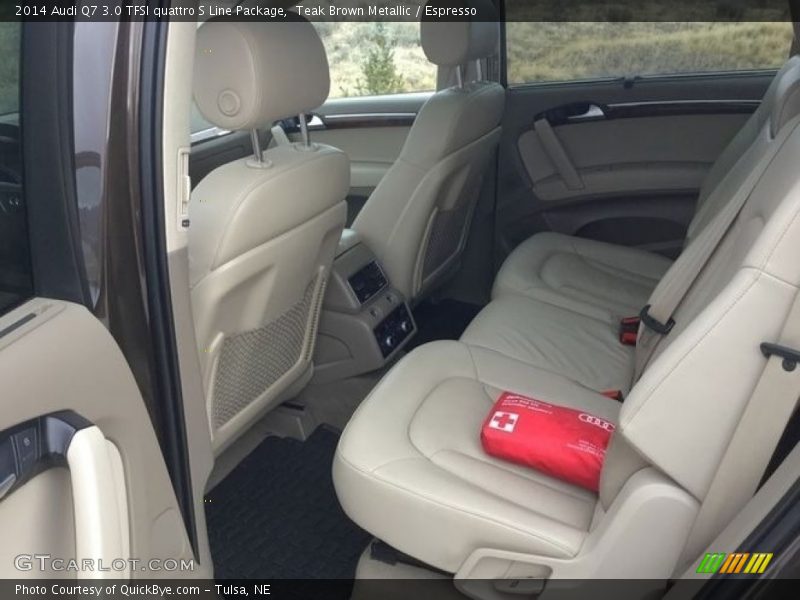 Teak Brown Metallic / Espresso 2014 Audi Q7 3.0 TFSI quattro S Line Package