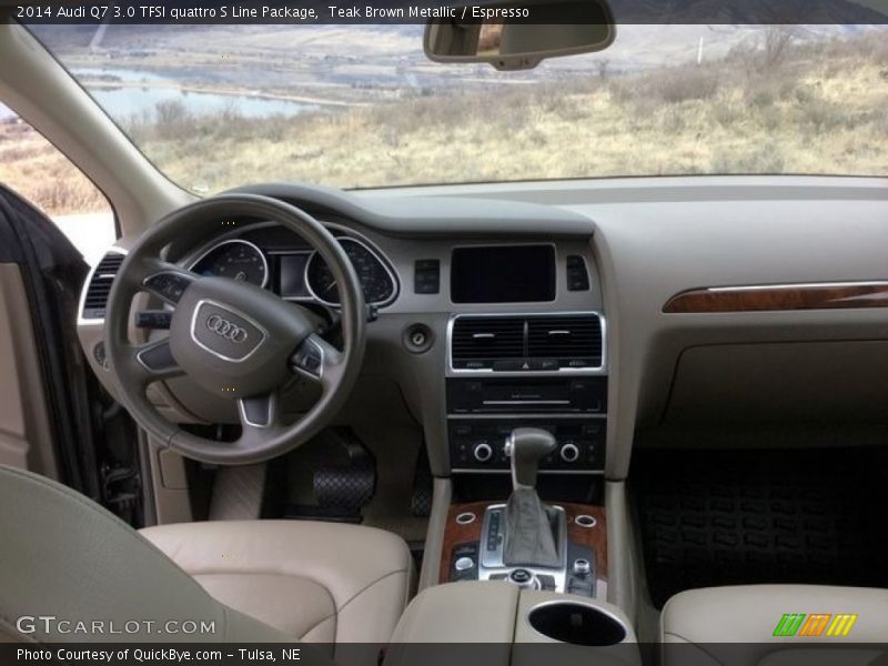 Teak Brown Metallic / Espresso 2014 Audi Q7 3.0 TFSI quattro S Line Package