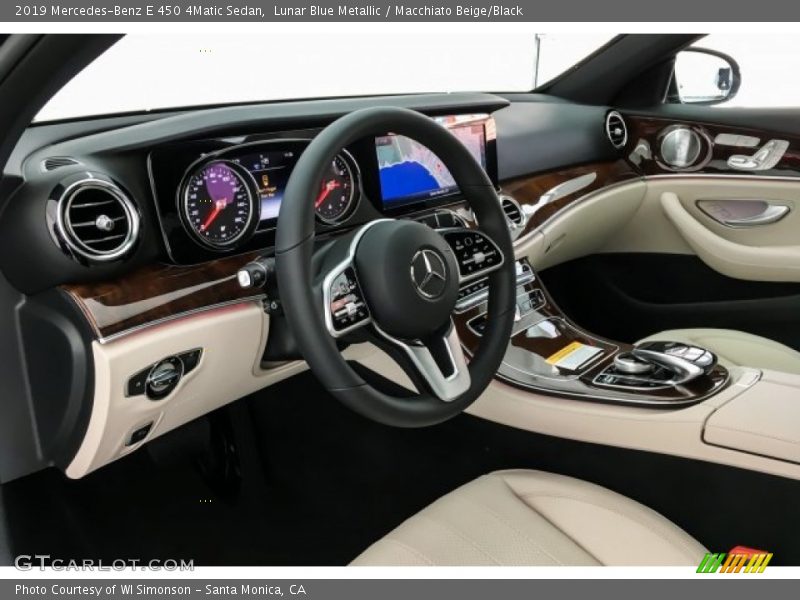 Lunar Blue Metallic / Macchiato Beige/Black 2019 Mercedes-Benz E 450 4Matic Sedan