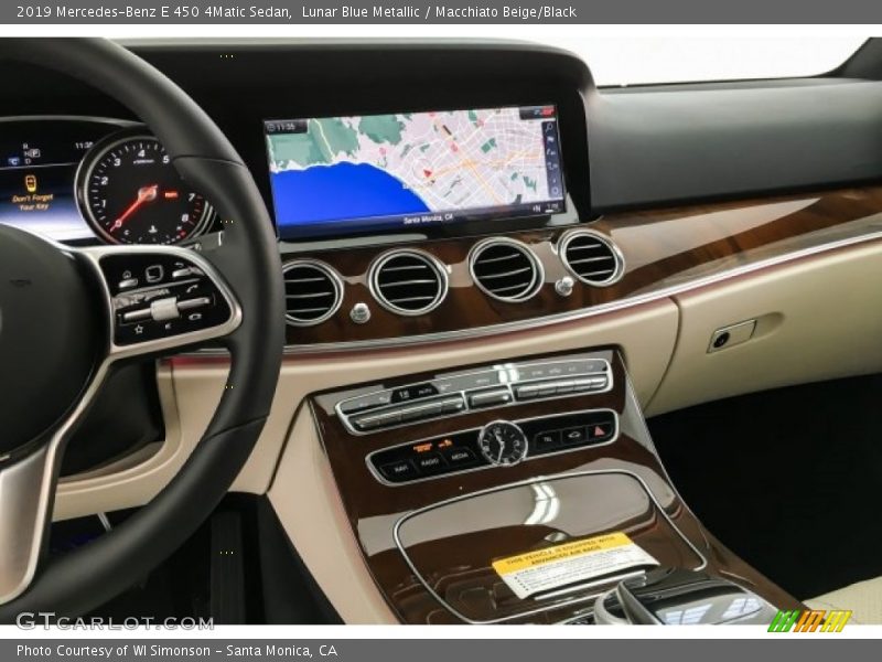 Lunar Blue Metallic / Macchiato Beige/Black 2019 Mercedes-Benz E 450 4Matic Sedan