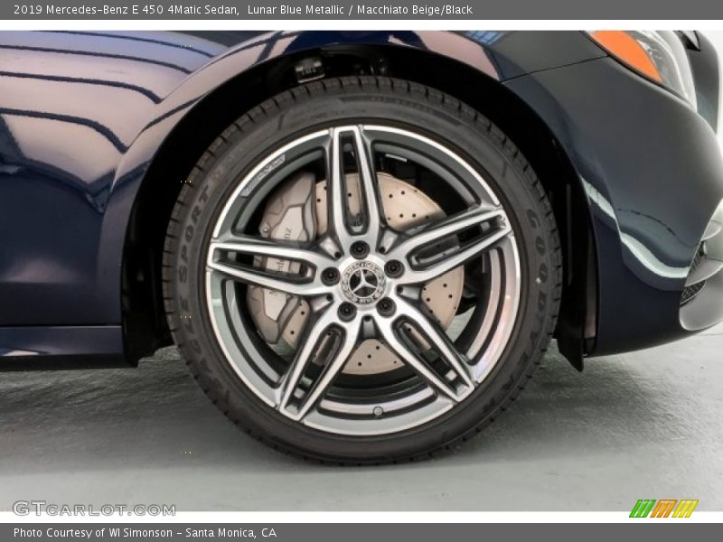 Lunar Blue Metallic / Macchiato Beige/Black 2019 Mercedes-Benz E 450 4Matic Sedan