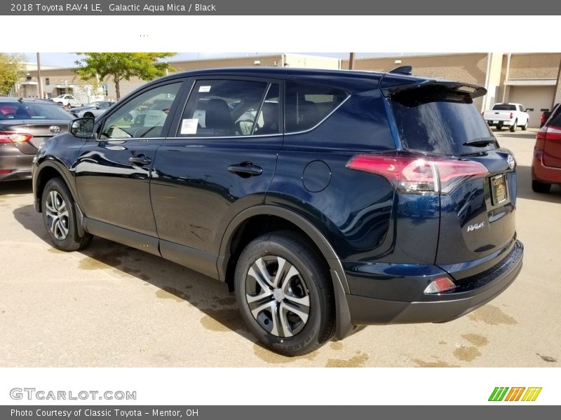 Galactic Aqua Mica / Black 2018 Toyota RAV4 LE