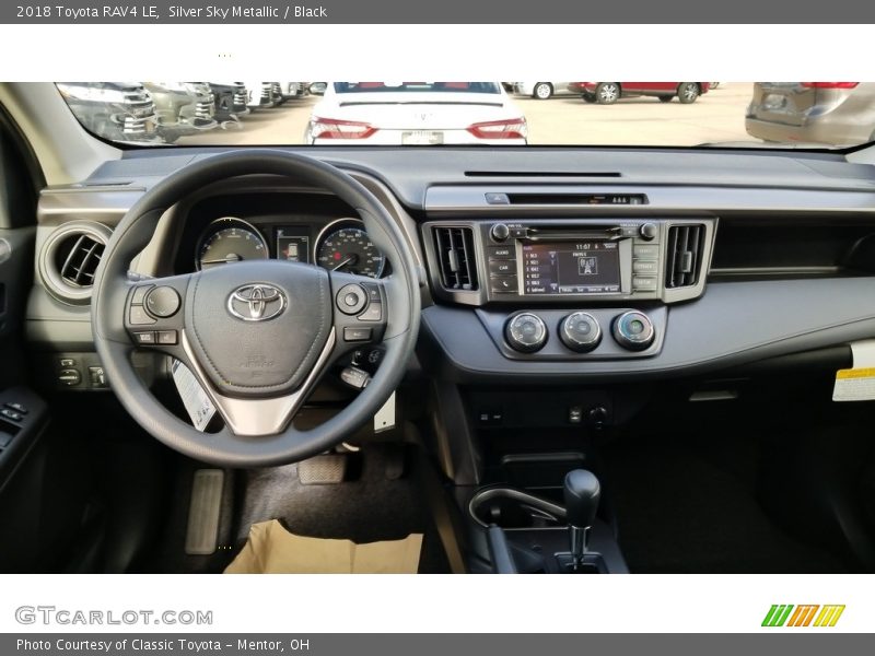 Silver Sky Metallic / Black 2018 Toyota RAV4 LE