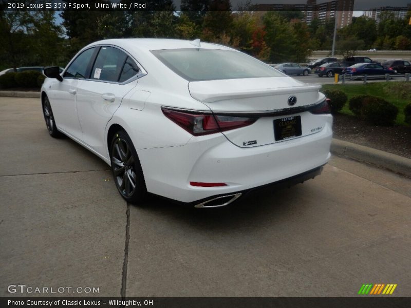 Ultra White / Red 2019 Lexus ES 350 F Sport