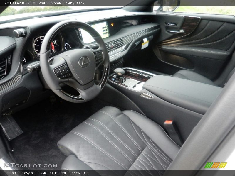 Atomic Silver / Black 2018 Lexus LS 500 AWD