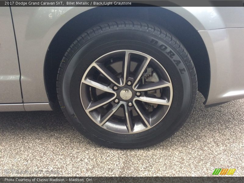 Billet Metallic / Black/Light Graystone 2017 Dodge Grand Caravan SXT