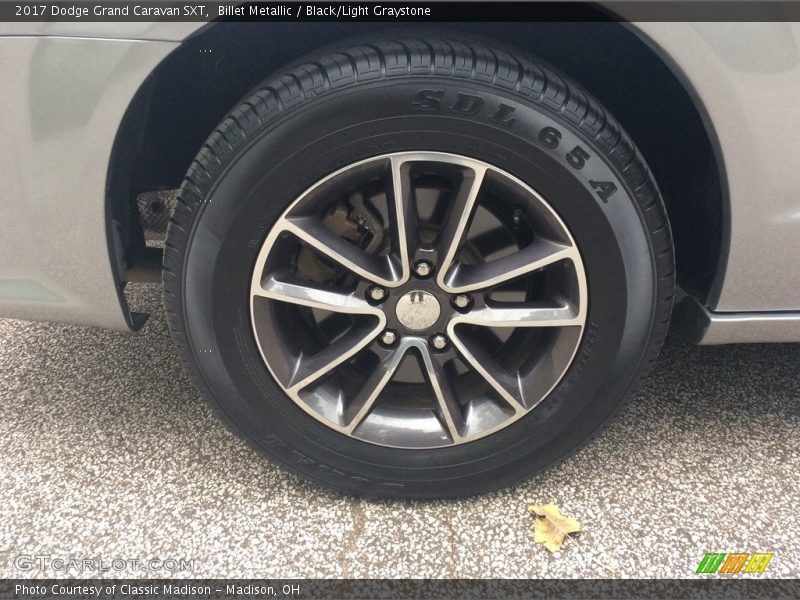 Billet Metallic / Black/Light Graystone 2017 Dodge Grand Caravan SXT