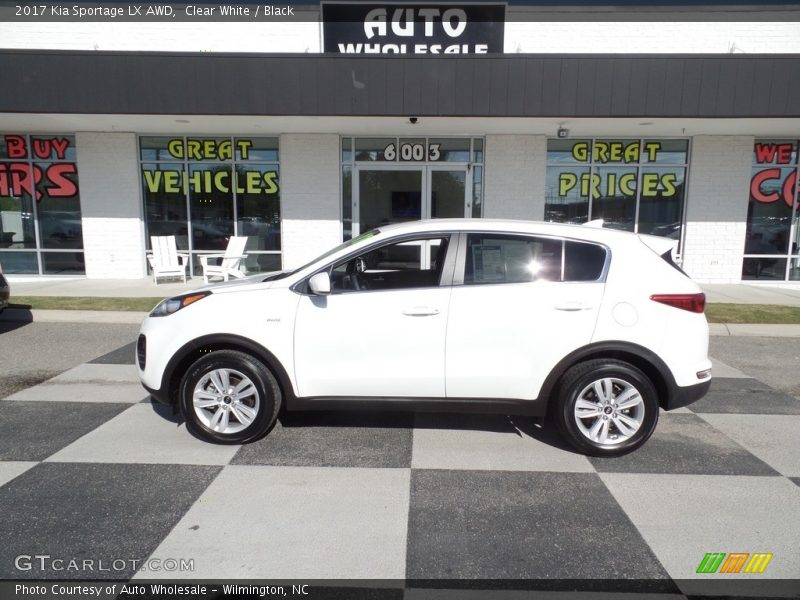 Clear White / Black 2017 Kia Sportage LX AWD