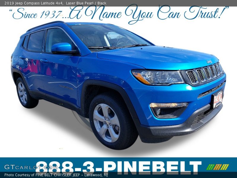 Laser Blue Pearl / Black 2019 Jeep Compass Latitude 4x4