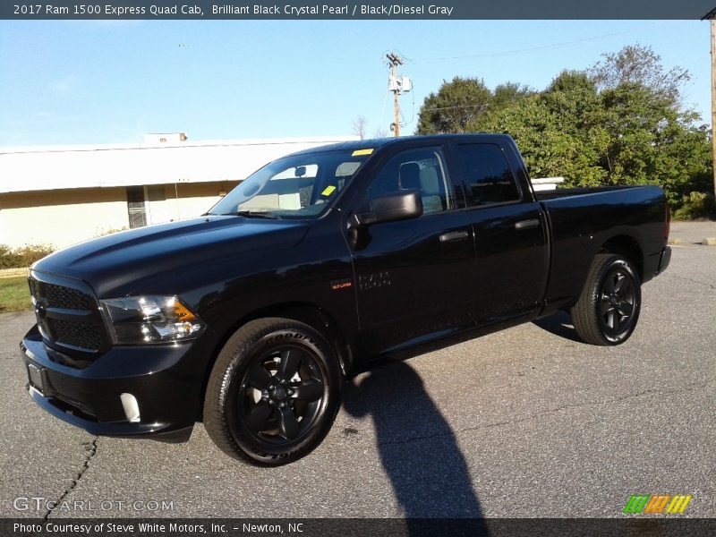 Brilliant Black Crystal Pearl / Black/Diesel Gray 2017 Ram 1500 Express Quad Cab