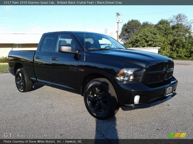 Brilliant Black Crystal Pearl / Black/Diesel Gray 2017 Ram 1500 Express Quad Cab