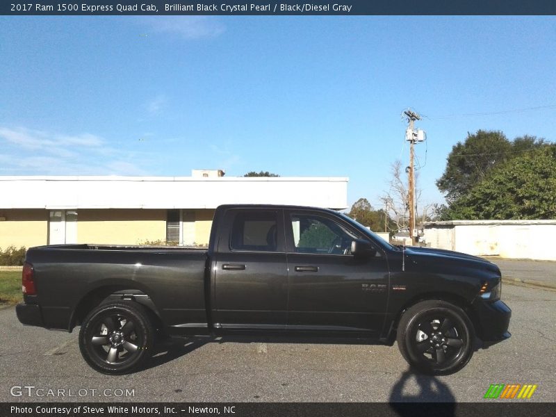 Brilliant Black Crystal Pearl / Black/Diesel Gray 2017 Ram 1500 Express Quad Cab