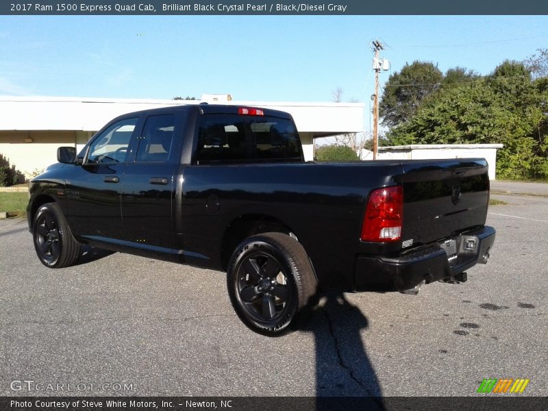 Brilliant Black Crystal Pearl / Black/Diesel Gray 2017 Ram 1500 Express Quad Cab