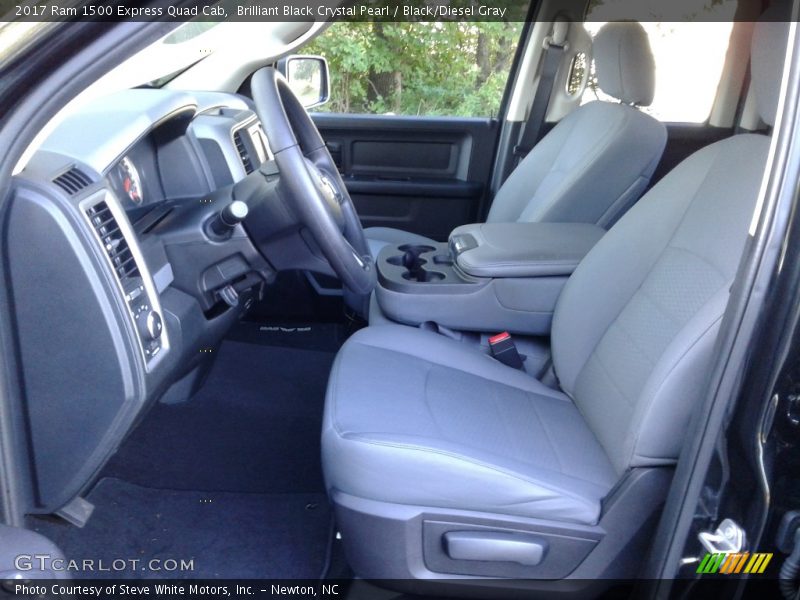 Brilliant Black Crystal Pearl / Black/Diesel Gray 2017 Ram 1500 Express Quad Cab