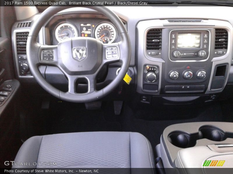 Brilliant Black Crystal Pearl / Black/Diesel Gray 2017 Ram 1500 Express Quad Cab