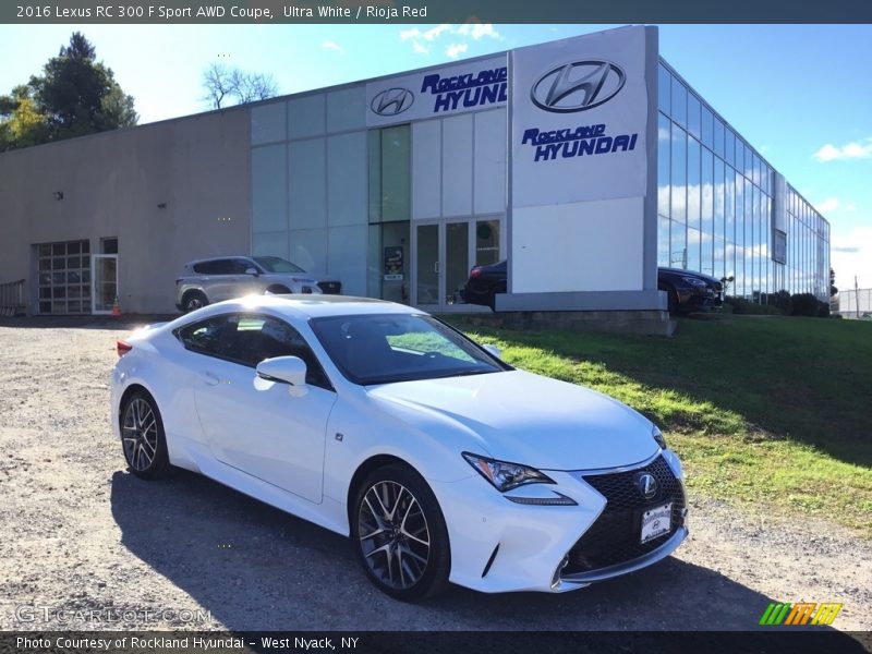 Ultra White / Rioja Red 2016 Lexus RC 300 F Sport AWD Coupe
