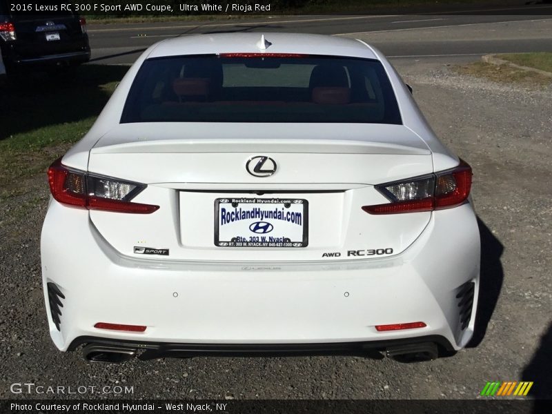 Ultra White / Rioja Red 2016 Lexus RC 300 F Sport AWD Coupe