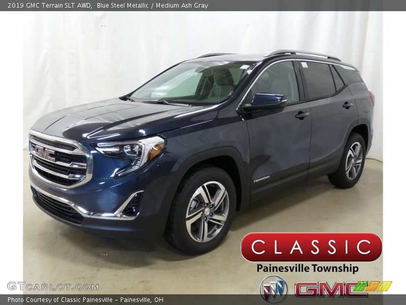 Blue Steel Metallic / Medium Ash Gray 2019 GMC Terrain SLT AWD