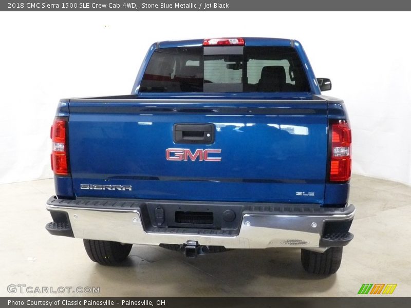 Stone Blue Metallic / Jet Black 2018 GMC Sierra 1500 SLE Crew Cab 4WD
