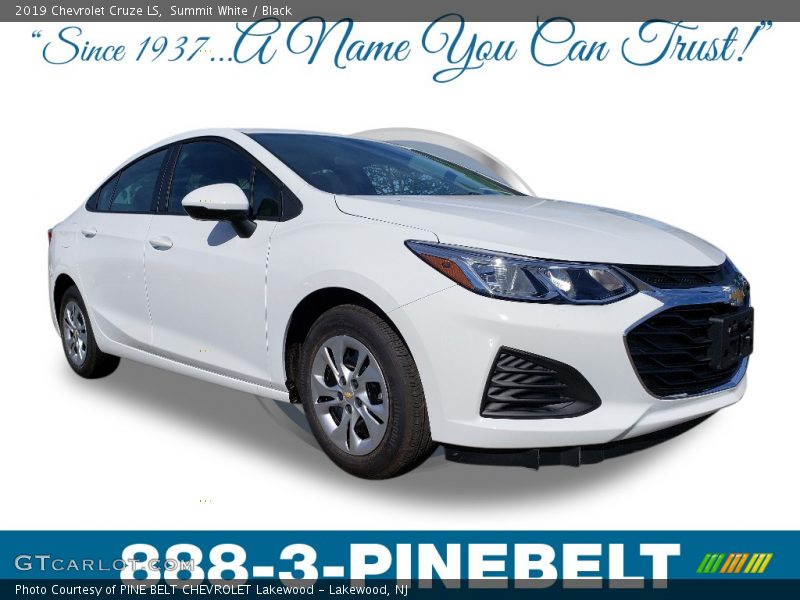 Summit White / Black 2019 Chevrolet Cruze LS