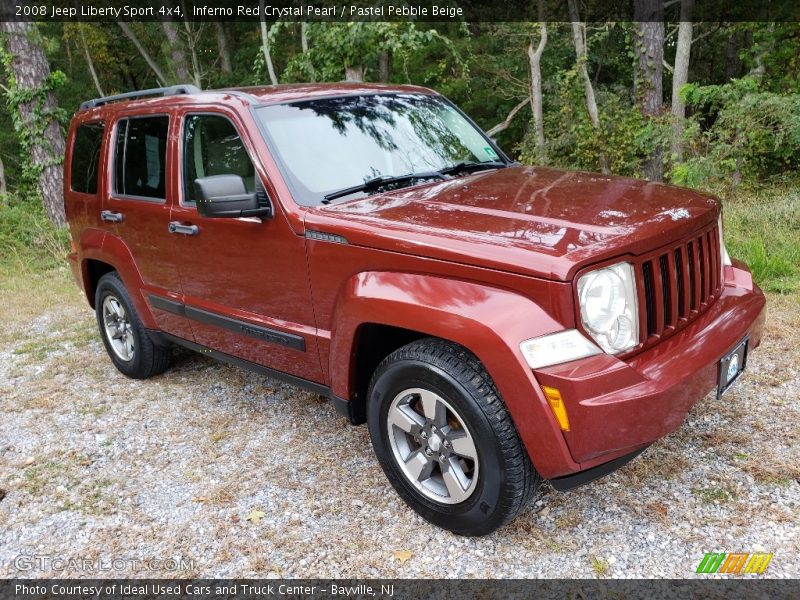 Inferno Red Crystal Pearl / Pastel Pebble Beige 2008 Jeep Liberty Sport 4x4