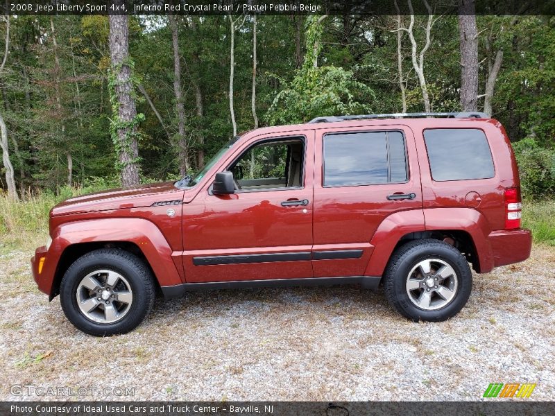 Inferno Red Crystal Pearl / Pastel Pebble Beige 2008 Jeep Liberty Sport 4x4
