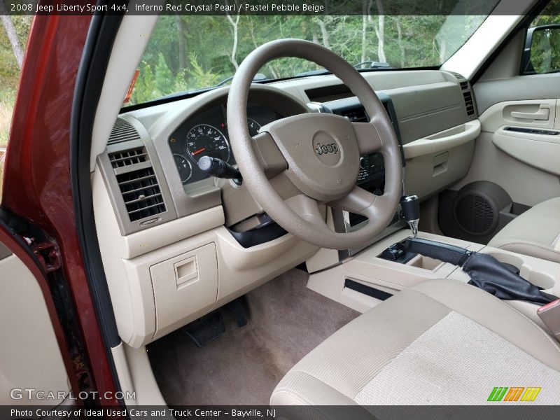 Inferno Red Crystal Pearl / Pastel Pebble Beige 2008 Jeep Liberty Sport 4x4