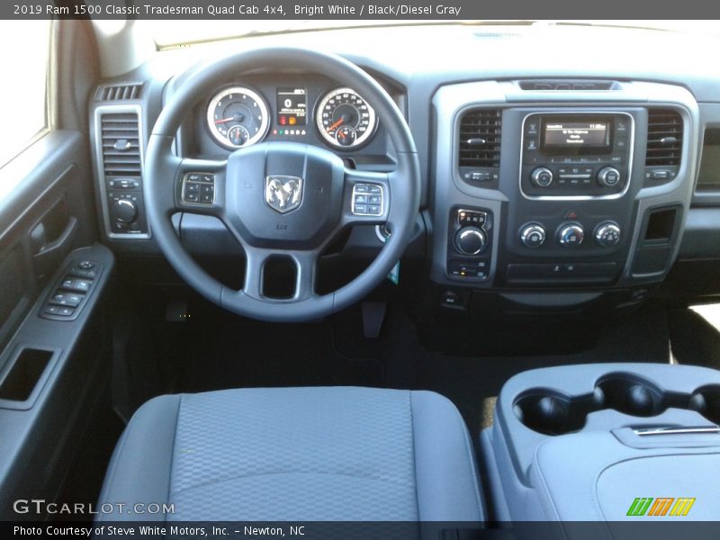 Bright White / Black/Diesel Gray 2019 Ram 1500 Classic Tradesman Quad Cab 4x4