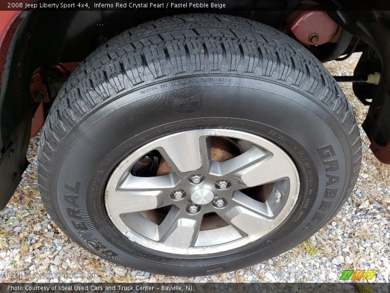 Inferno Red Crystal Pearl / Pastel Pebble Beige 2008 Jeep Liberty Sport 4x4