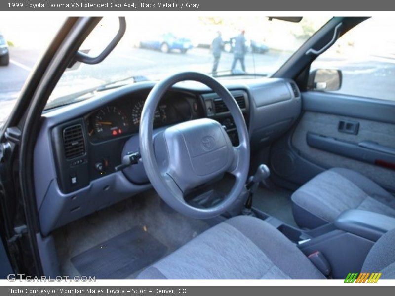 Black Metallic / Gray 1999 Toyota Tacoma V6 Extended Cab 4x4