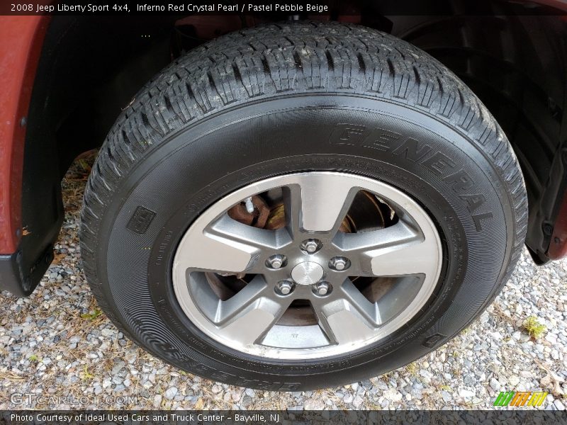 Inferno Red Crystal Pearl / Pastel Pebble Beige 2008 Jeep Liberty Sport 4x4