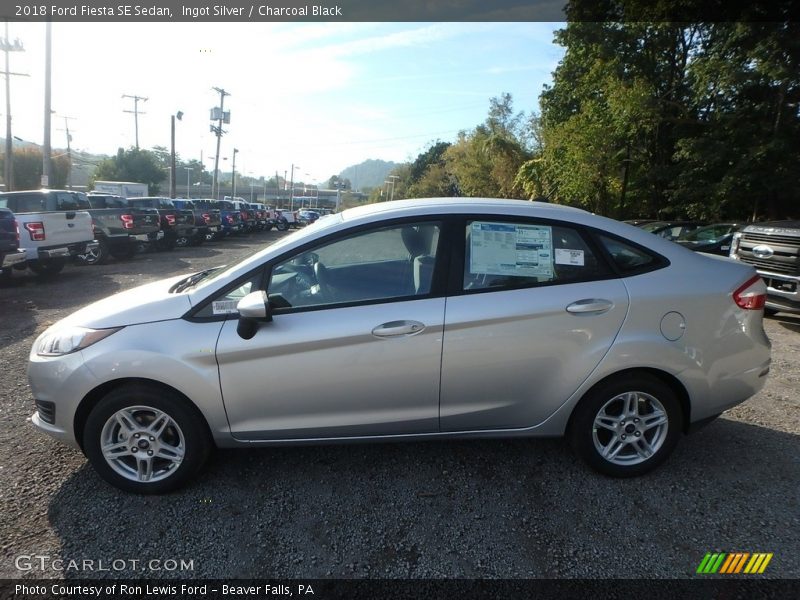 Ingot Silver / Charcoal Black 2018 Ford Fiesta SE Sedan