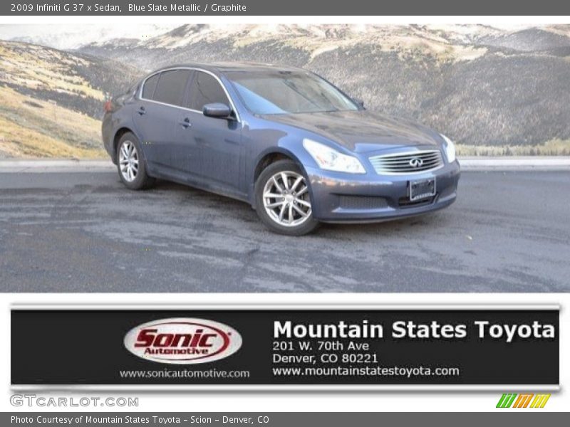 Blue Slate Metallic / Graphite 2009 Infiniti G 37 x Sedan