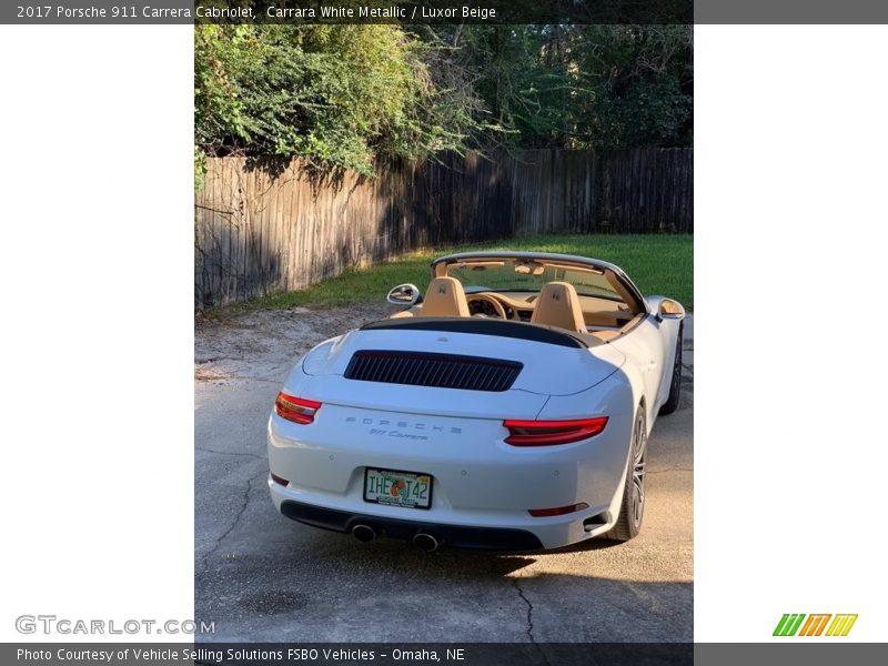 Carrara White Metallic / Luxor Beige 2017 Porsche 911 Carrera Cabriolet