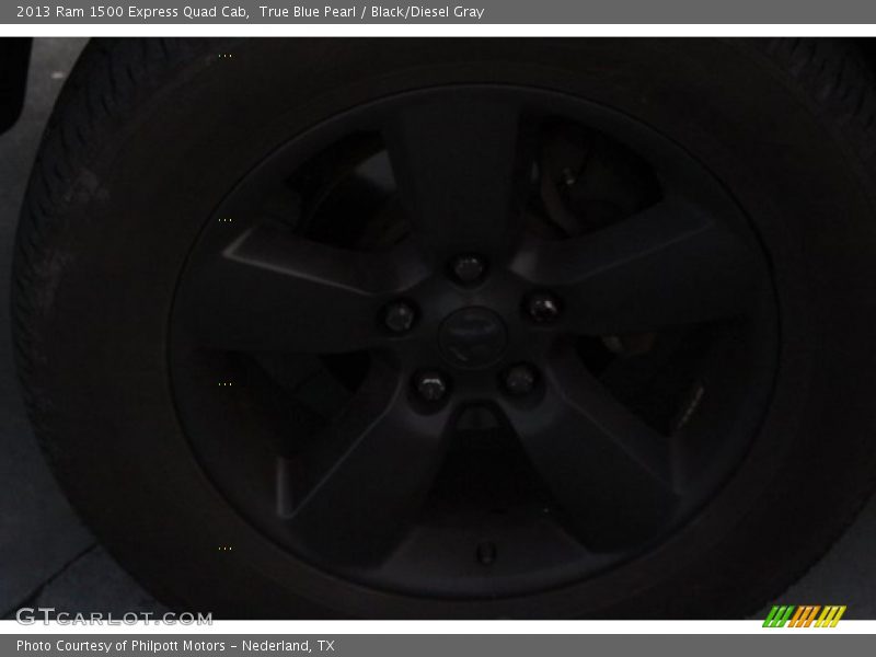 True Blue Pearl / Black/Diesel Gray 2013 Ram 1500 Express Quad Cab