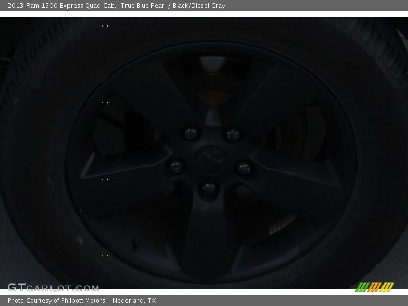 True Blue Pearl / Black/Diesel Gray 2013 Ram 1500 Express Quad Cab