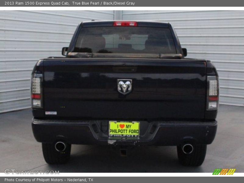 True Blue Pearl / Black/Diesel Gray 2013 Ram 1500 Express Quad Cab