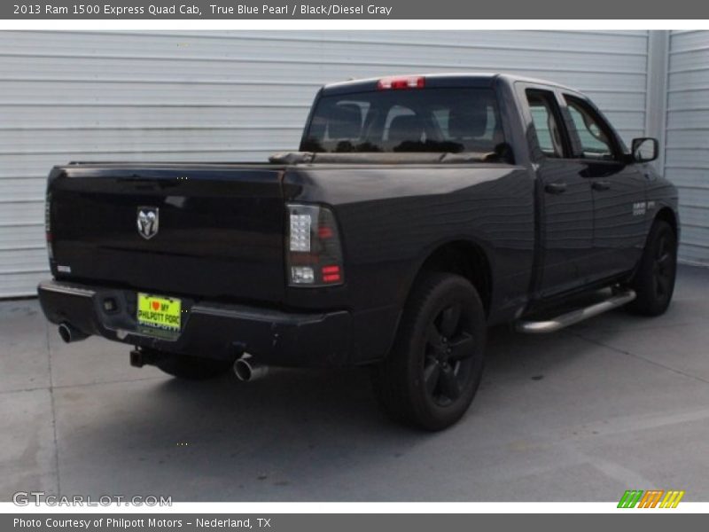 True Blue Pearl / Black/Diesel Gray 2013 Ram 1500 Express Quad Cab