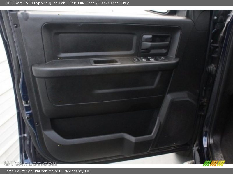 True Blue Pearl / Black/Diesel Gray 2013 Ram 1500 Express Quad Cab
