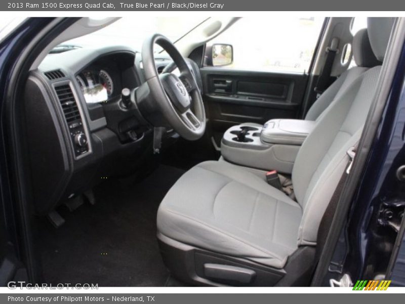True Blue Pearl / Black/Diesel Gray 2013 Ram 1500 Express Quad Cab