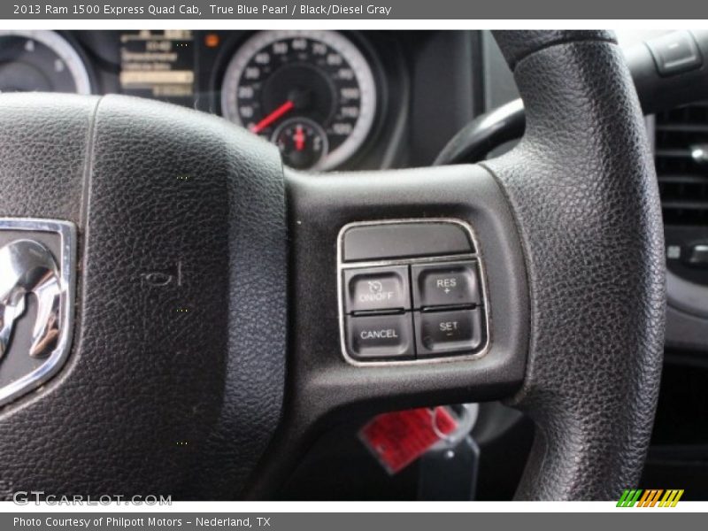 True Blue Pearl / Black/Diesel Gray 2013 Ram 1500 Express Quad Cab