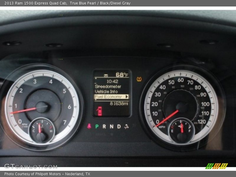 True Blue Pearl / Black/Diesel Gray 2013 Ram 1500 Express Quad Cab