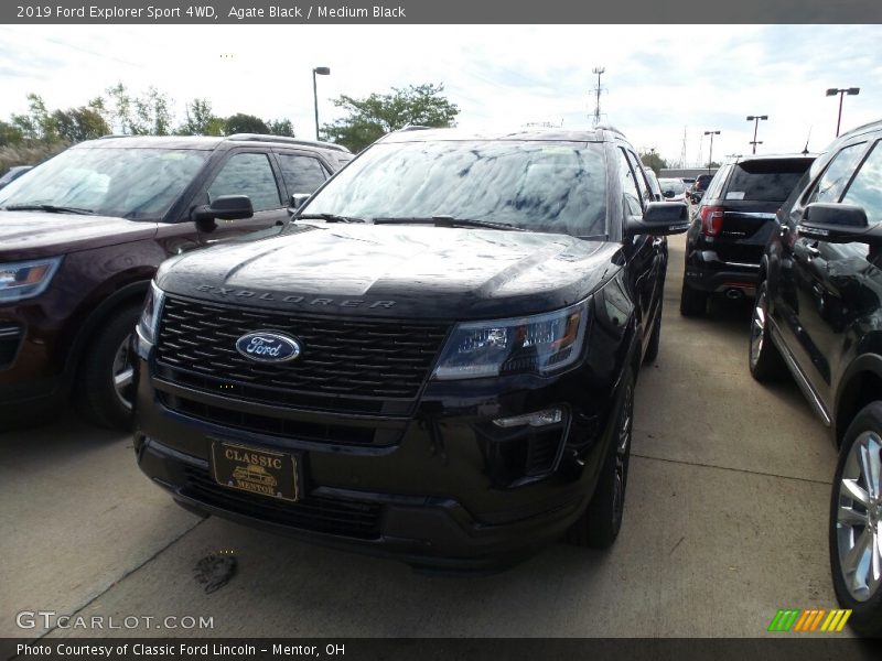 Agate Black / Medium Black 2019 Ford Explorer Sport 4WD
