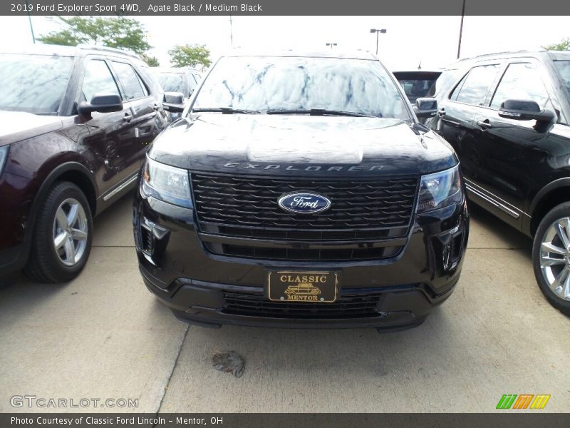 Agate Black / Medium Black 2019 Ford Explorer Sport 4WD