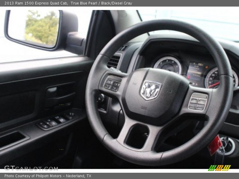 True Blue Pearl / Black/Diesel Gray 2013 Ram 1500 Express Quad Cab