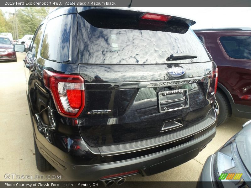 Agate Black / Medium Black 2019 Ford Explorer Sport 4WD