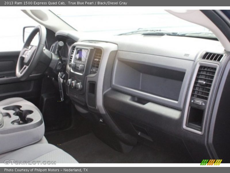 True Blue Pearl / Black/Diesel Gray 2013 Ram 1500 Express Quad Cab