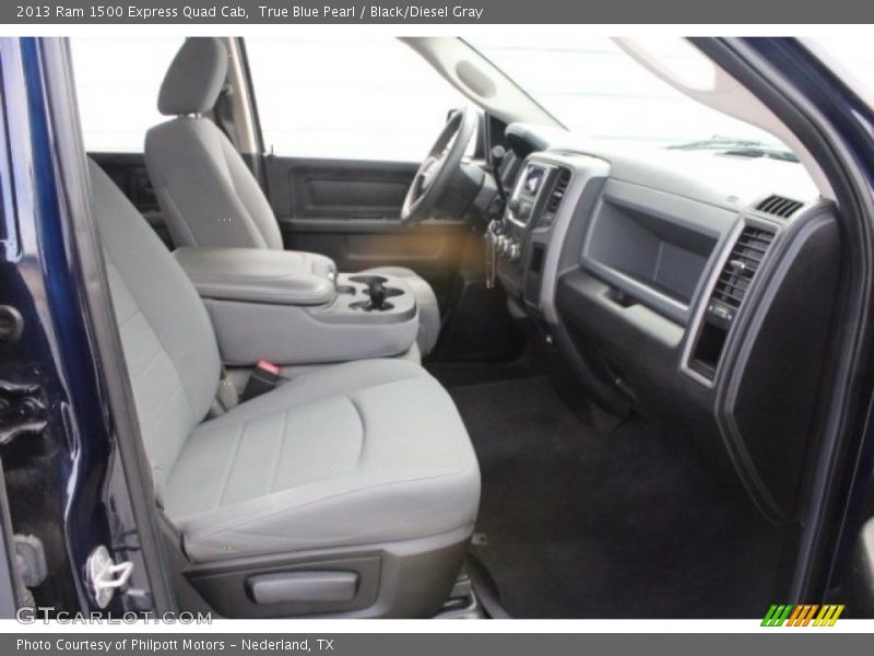 True Blue Pearl / Black/Diesel Gray 2013 Ram 1500 Express Quad Cab