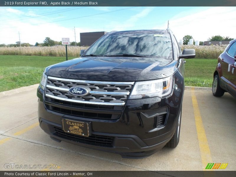 Agate Black / Medium Black 2019 Ford Explorer FWD
