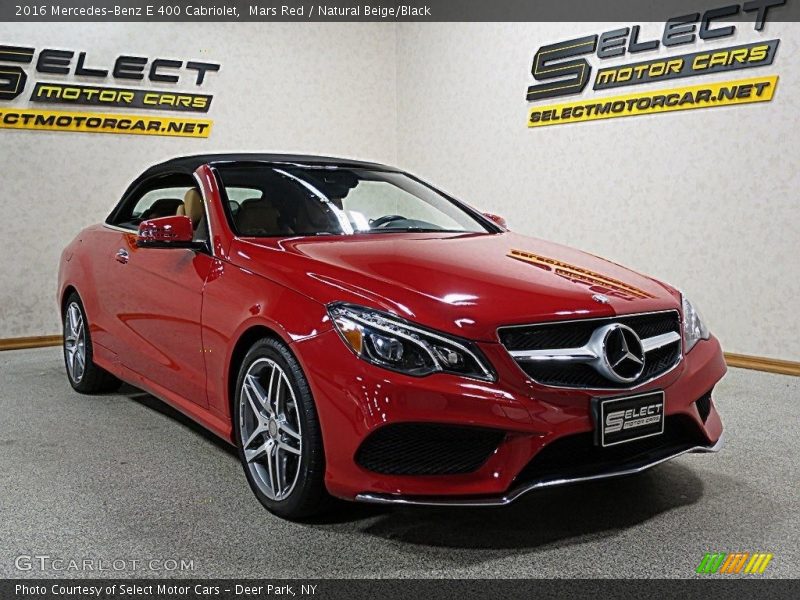 Mars Red / Natural Beige/Black 2016 Mercedes-Benz E 400 Cabriolet